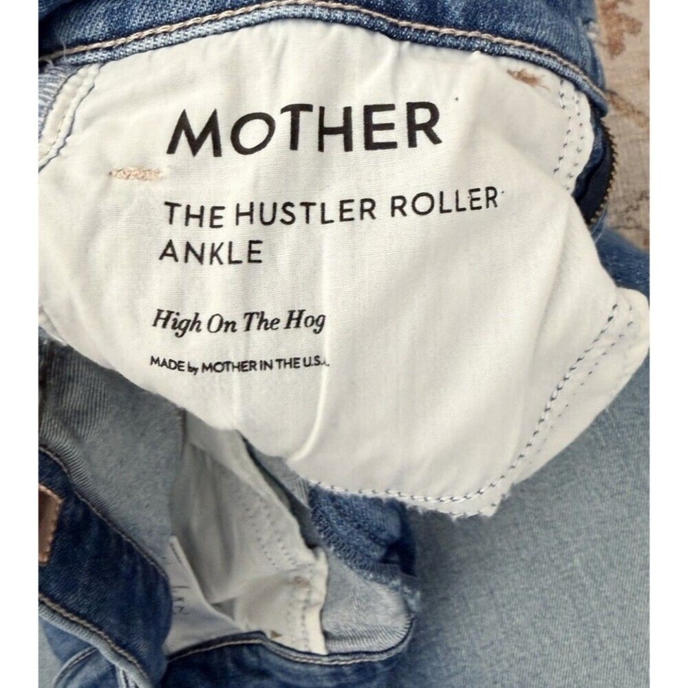 Mother The Hustler Roller High On The Hog Wide Leg Denim Jeans Size 25 - Picture 5 of 10